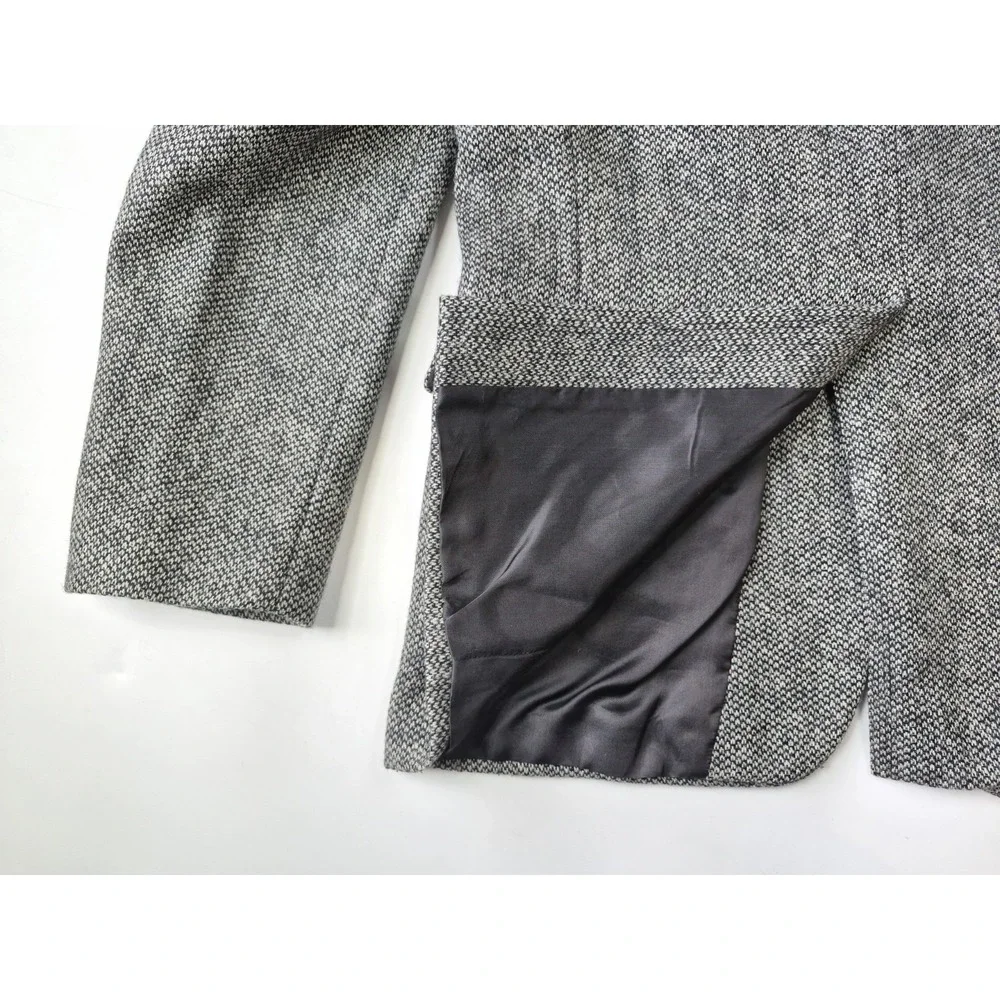 Giorgio Santangelo Mens Wool Sport Coat 42R Gray Made in Italy Vintage Blazer